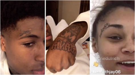 NBA YOUNGBOY TATTOOS JANIA NAME ON HIS FACE!!! - YouTube