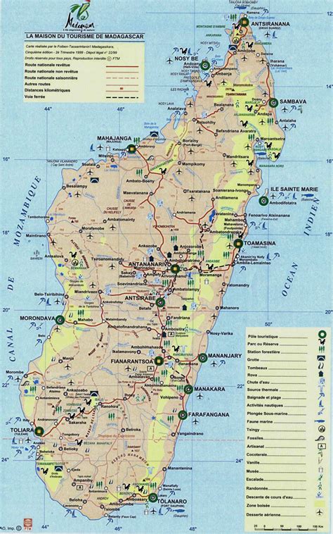 Detailed tourist map of Madagascar. Madagascar detailed tourist map ...