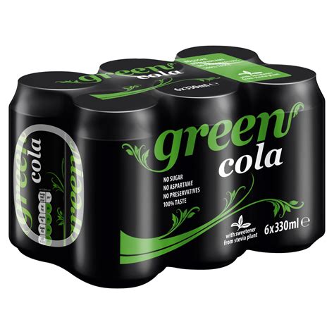 Buy Green Cola Cans 24 Pack, No Sugar Soft Drink, 0 Calories, No ...