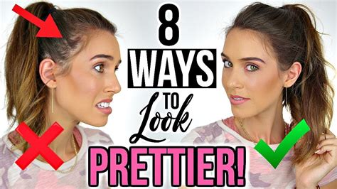 8 WAYS TO INSTANTLY LOOK PRETTIER! - YouTube