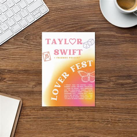 Taylor Swift lover Fest Card Lover - Etsy | Taylor swift, Presents for ...