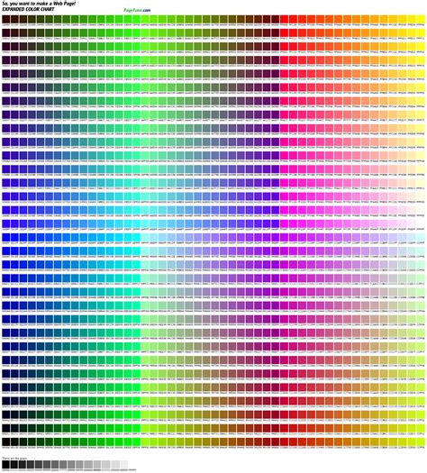 1536 color chart