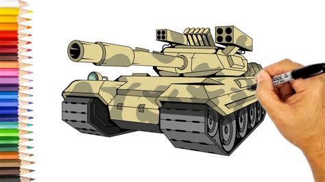 How to draw a tiger 3d military tank - personalrelop