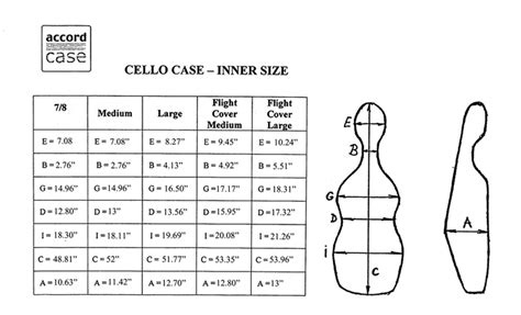 Cello Size Chart - EroFound