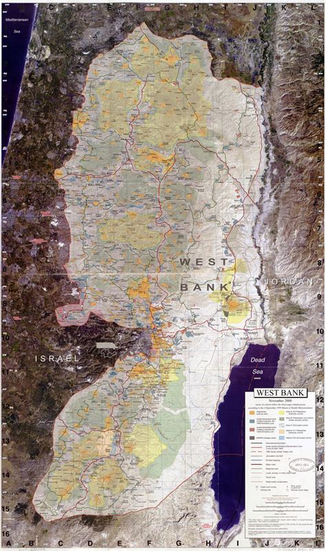 Large scale detailed map of West Bank with other marks - 2001 | West ...