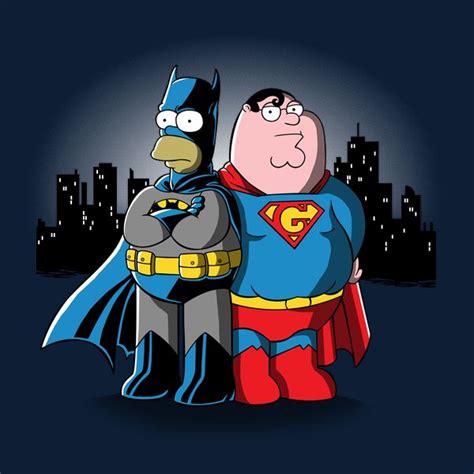 Homer Simpson (Batman) and Peter Griffin (Superman) Batman Vs Superman ...