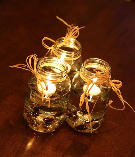 mason6 | Mason jar floating candle centerpieces, Mason jar centerpieces ...