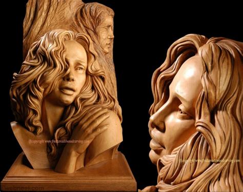 Wood Carving Realistic Face 2