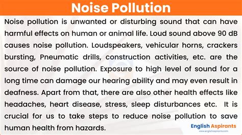 Paragraph on Noise Pollution [100, 150, 200, 250 Words]