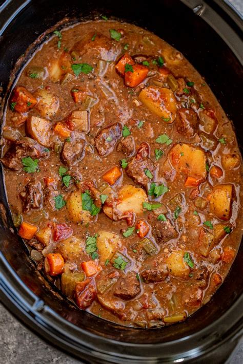 Slow Cooker Venison Stew | Thick & Hearty - Miss Allie's Kitchen