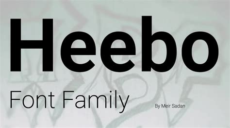 Heebo Font Family | Dafont Online