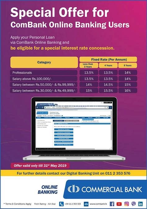 Special Offers for Commercial Bank Online Banking Users