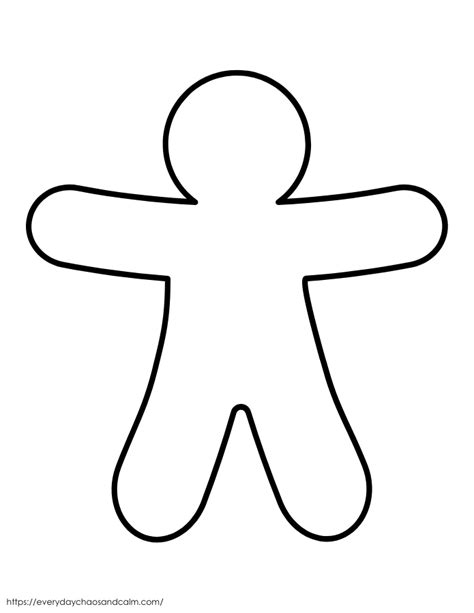 Free Gingerbread Man Template (Printable PDF)