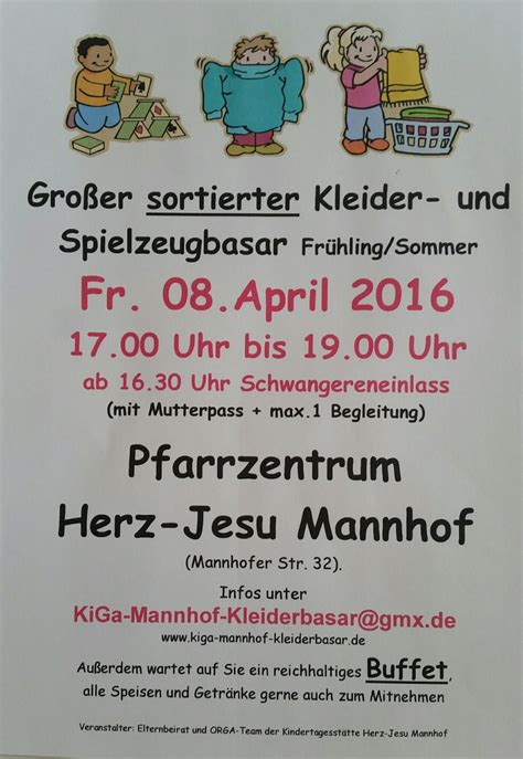 Basar : Großer sortierter Kleider- und Spielzeugbasar Frühling / Sommer ...