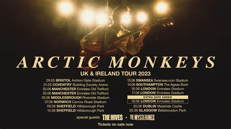 UK AND IRELAND TOUR 2023 - Arctic Monkeys