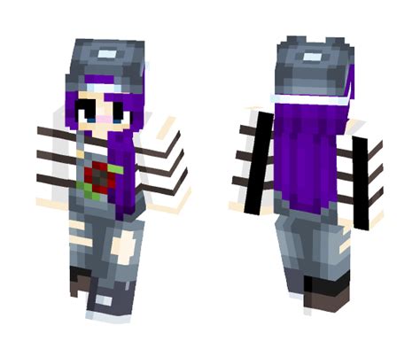 Download purple hair girl Minecraft Skin for Free. SuperMinecraftSkins