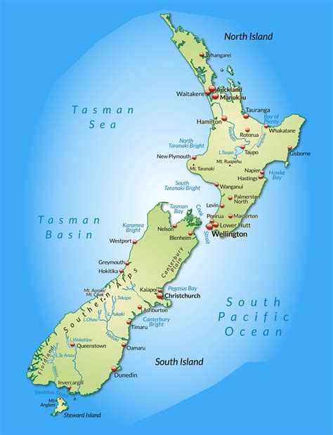 Detailed Map Of New Zealand