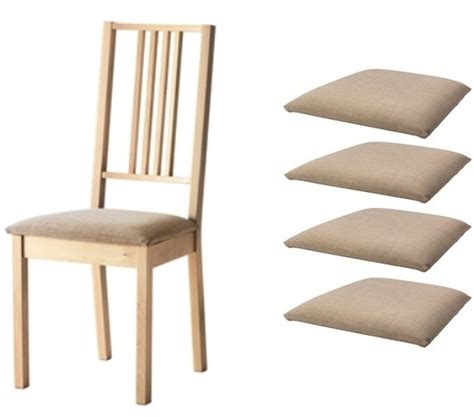 IKEA Borje Dining Chair SLIPCOVERS Covers SET of 4 Skiftebo Beige BÖRJE New