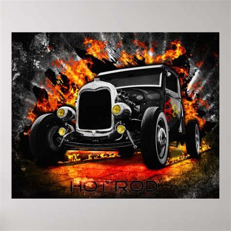 Hot Rod Posters & Prints | Zazzle UK