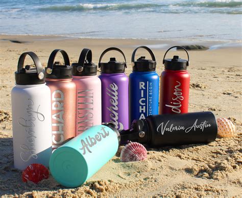 Personalized Water Bottle w/Straw Lid, 32 oz | Custom Stainless Steel ...