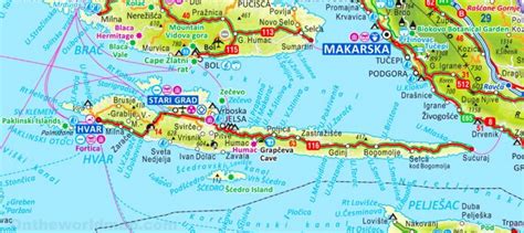 Hvar tourist map - Ontheworldmap.com