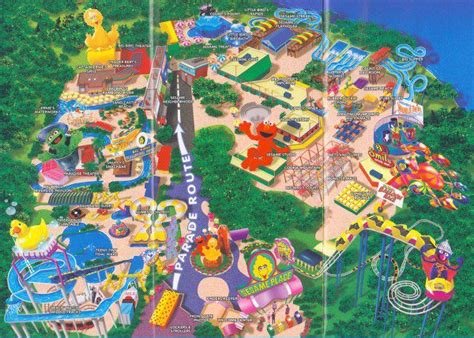 Theme Park Brochures Sesame Place Map 2004 | ThemeParkBrochures.net