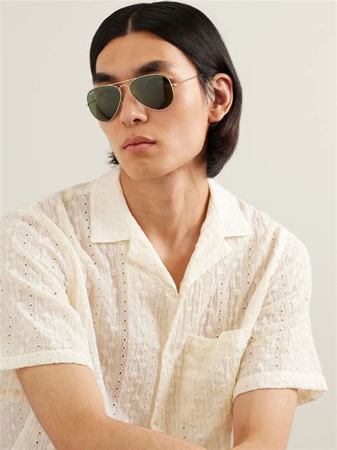 Gold Aviator Silver-Tone Sunglasses | Ray-Ban | MR PORTER