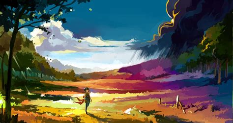 anime, Landscape, Colorful Wallpapers HD / Desktop and Mobile ...