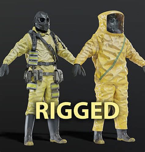 HAZMAT NBC Suit Rigged 3D model » Daz3D and Poses stuffs download free ...