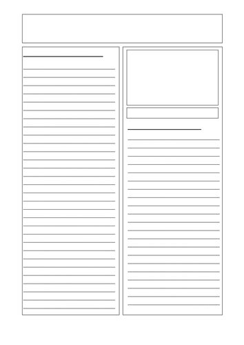 Newspaper Template by juliannebritton - Teaching Resources - Tes