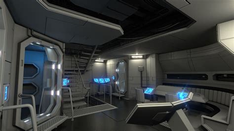 Spaceship interior, Scifi interior, Futuristic interior