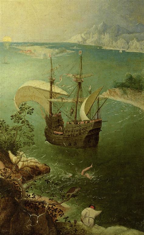 Landscape with the Fall of Icarus, 1560s Painting by Pieter Bruegel the ...