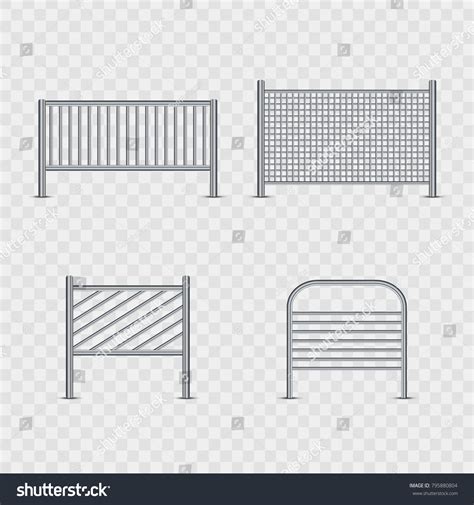 Vector Set Realistic Isolated Barricade Decoration Stock Vector ...