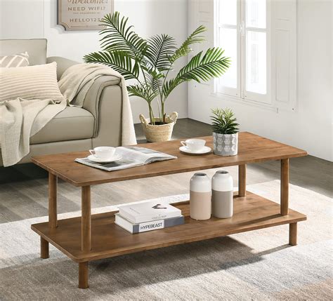 Furnitela Wood Coffee Table with Storage - Wooden Coffee Tables for ...