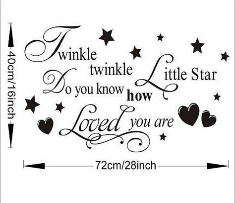 Twinkle Twinkle Little Star Saying Quotes Wall Stickers | Wall Decals ...