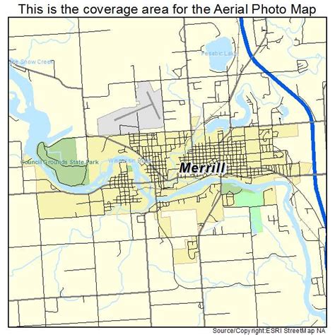 Aerial Photography Map of Merrill, WI Wisconsin