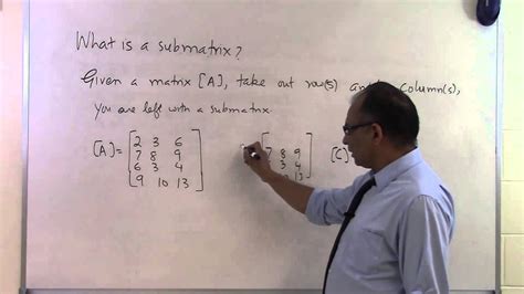 Chapter 04.01: Lesson: What is a submatrix? - YouTube