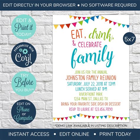 Family Reunion Invitation Wording Ideas