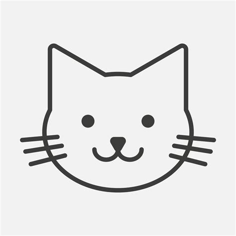 Cat Face Outline Vector Art, Icons, and Graphics for Free Download