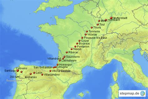 Jakobsweg von helena-fee - Landkarte für Europa