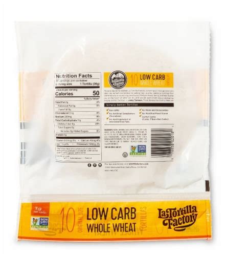 La Tortilla Factory Low Carb Whole Wheat Tortilla Factorys, 13 oz - Kroger