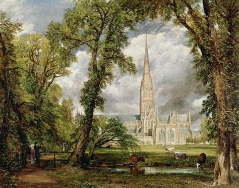 View Of Salisbury Cathedral From The Bishop's Grounds Art Print by John ...