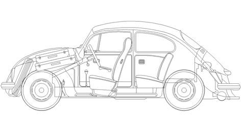 Detail Car CAD block 2d view layout autocad file - Cadbull