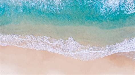 HD wallpaper: Beach and Sea Water Seen From Above, Nature, Scenery ...