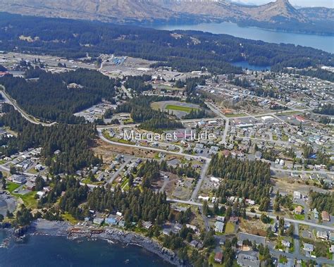 "Aerial of Kodiak township, Kodiak Island, Alaska" by Margaret Hyde ...