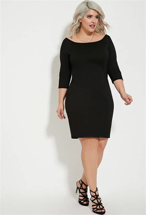 Forever 21 Plus Size Off-the-shoulder Bodycon Dress in Gray (DARK GREY ...