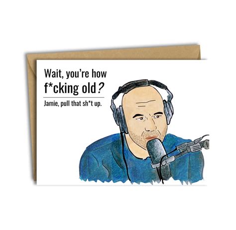 Joe Rogan Birthday Card, the Joe Rogan Experience Podcast Funny Blank ...