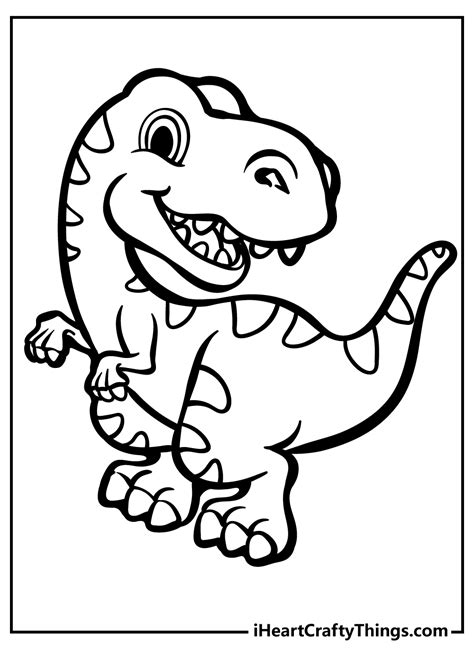 Simple Dinosaur Coloring Pages