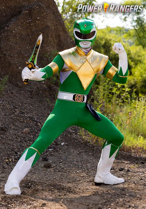 Authentic Power Rangers Green Ranger Adult Costume