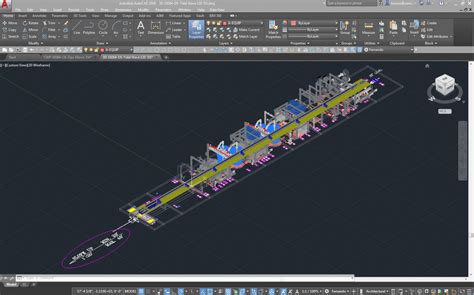 3D AutoCAD of car wash tunnel by Fernando Osorio at Coroflot.com